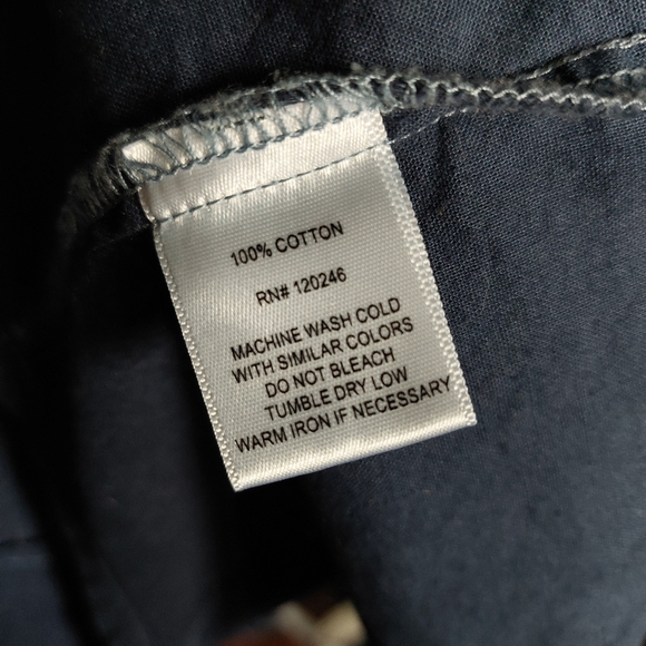 💜 Wallflower Blue Chambray Ombre Dye Sleeveless Button Down Tie Top, Size M - Picture 7 of 7